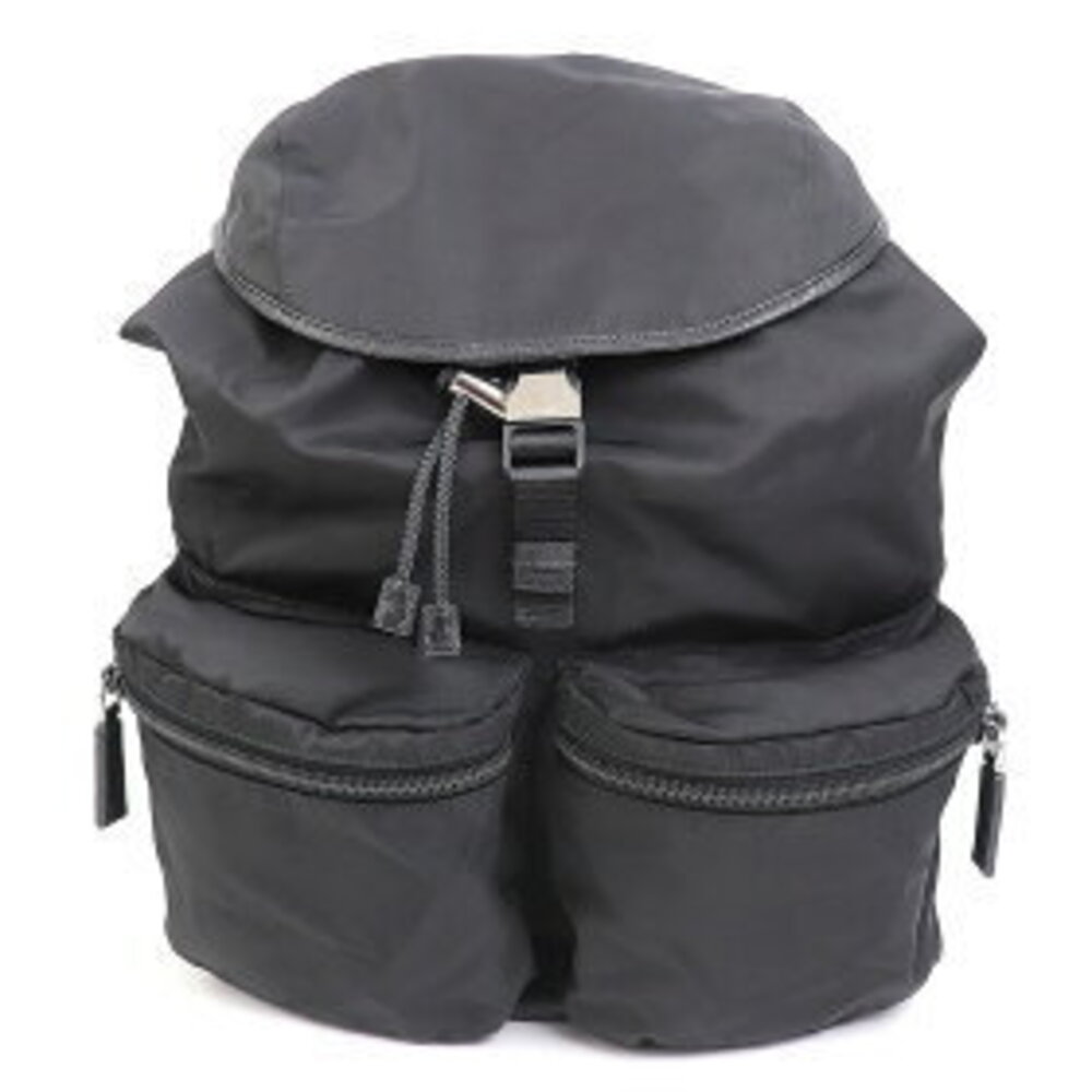Prada daypack Logo Black Backpack Nero Tessuto Black Triangle